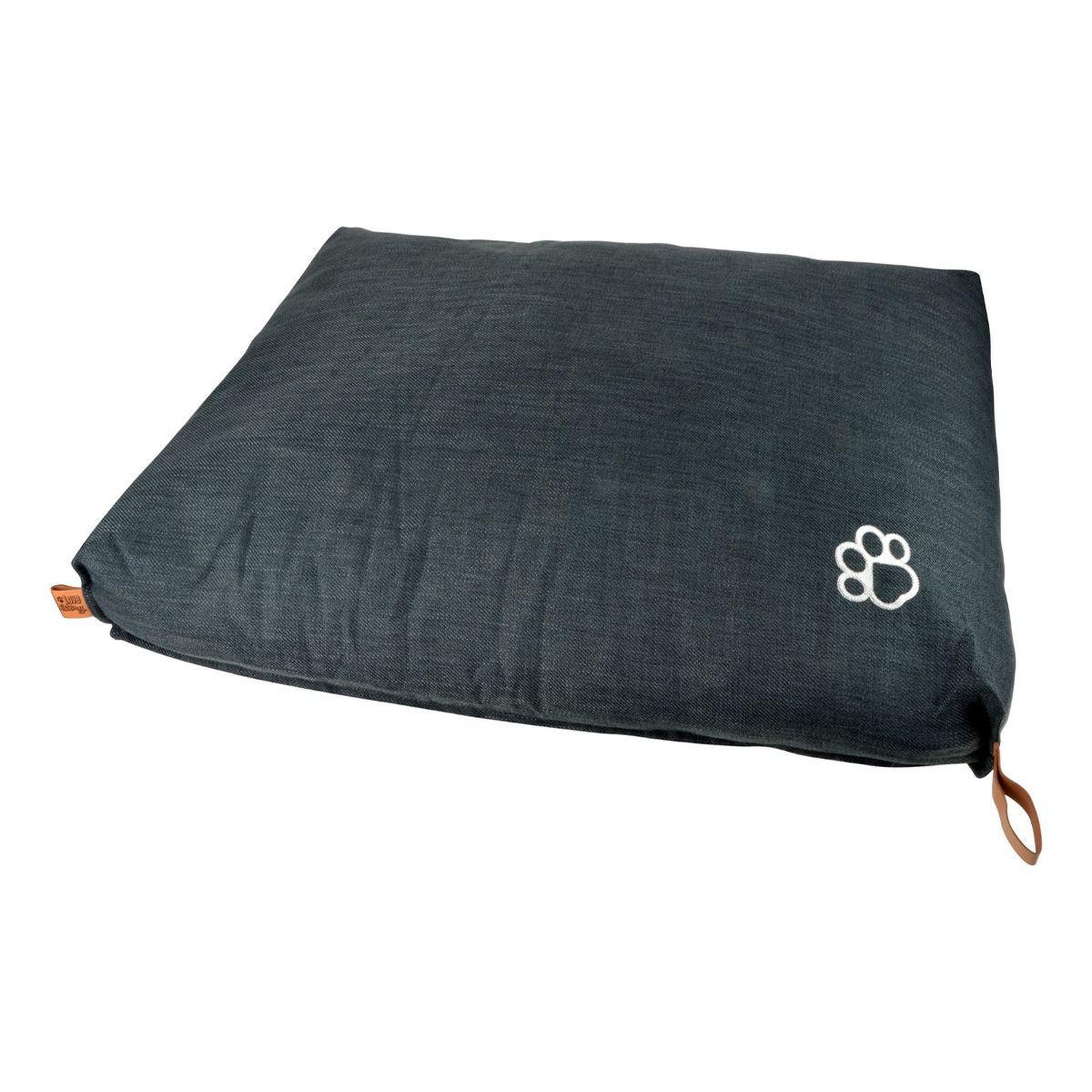 LOVE STORY Coussin rectangle chien & chat  city  80cm anthracite