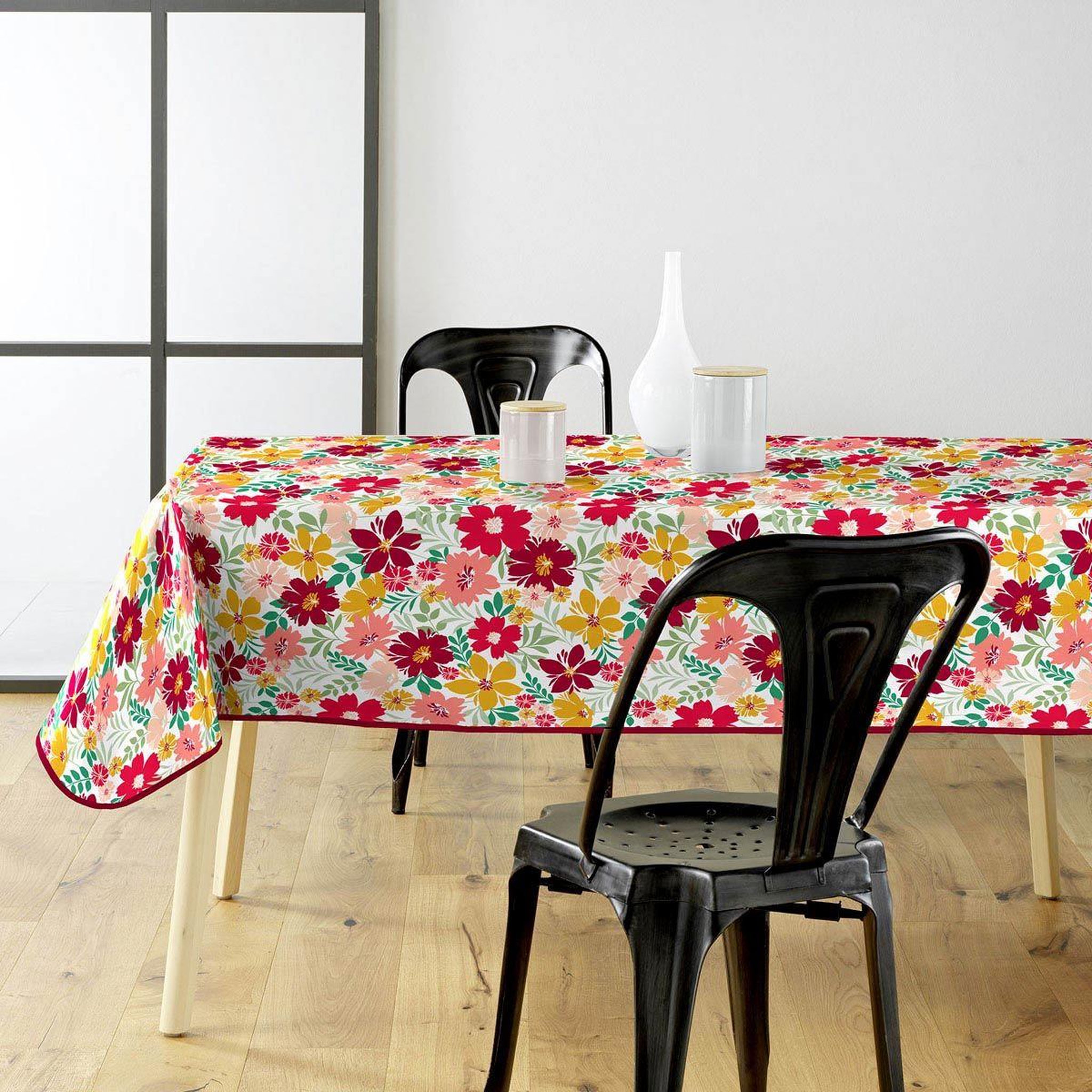 Douceur d'Intérieur Nappe toile cirée imprimé  milly  140x240cm multicolore