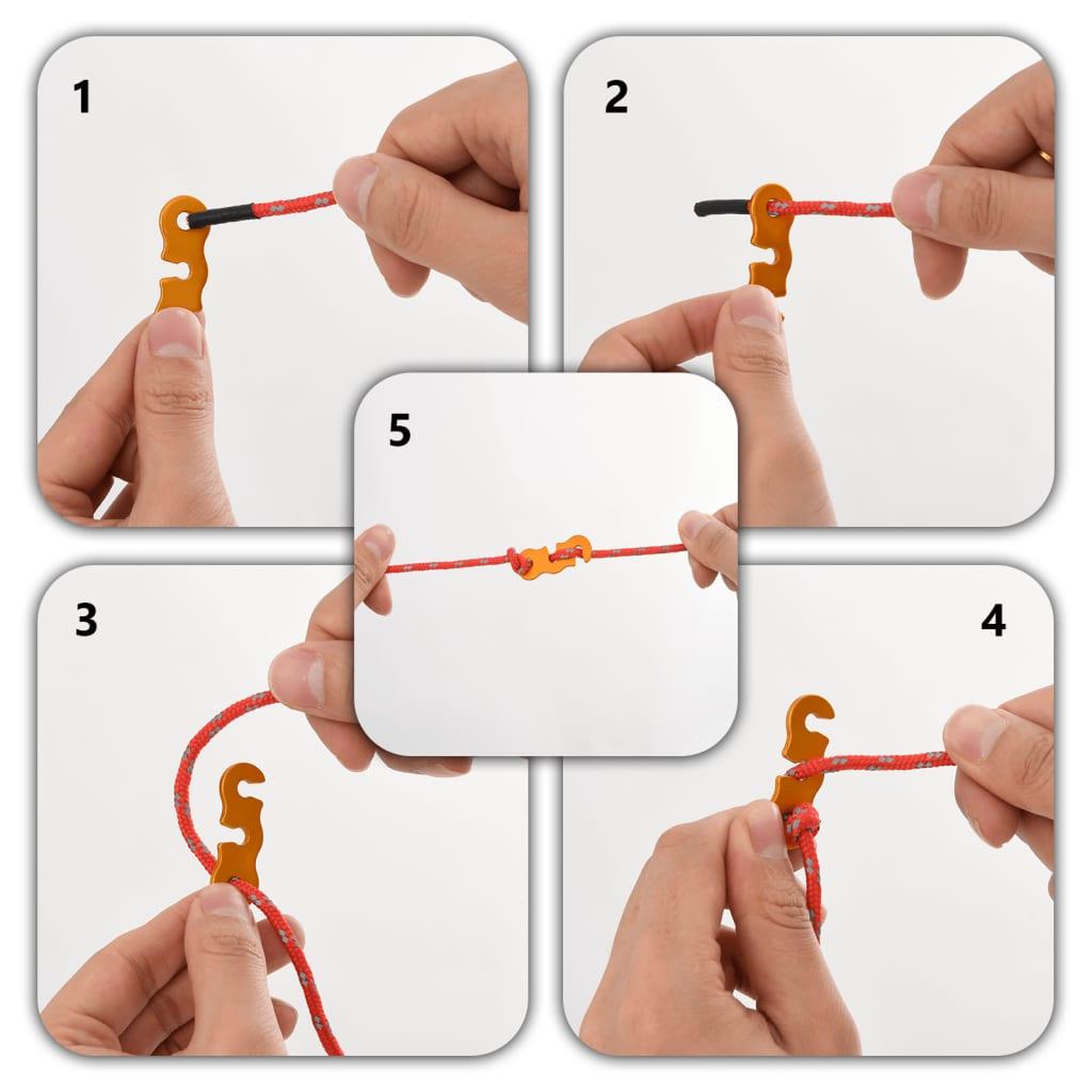Voir la diapositive 2 : VIDAXL Cordes de haubanage avec cles reflechissantes 8 pcs 4 m 4 mm