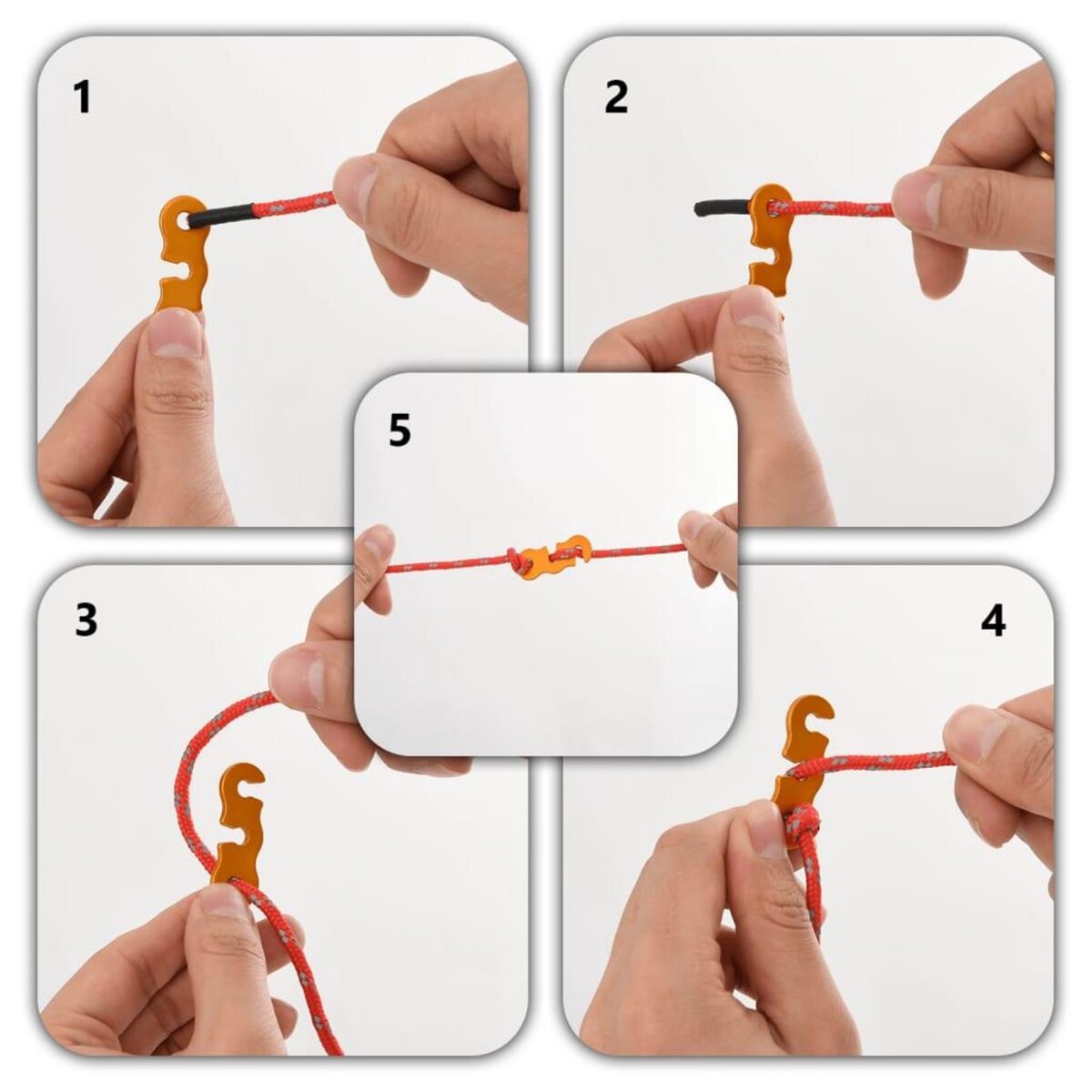 VIDAXL Cordes de haubanage avec cles reflechissantes 8 pcs 4 m 4 mm