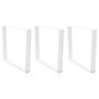 Voir la diapositive 1 : VIDAXL Pieds de table a manger forme de V 3 pcs blanc 100x(72-73,3) cm