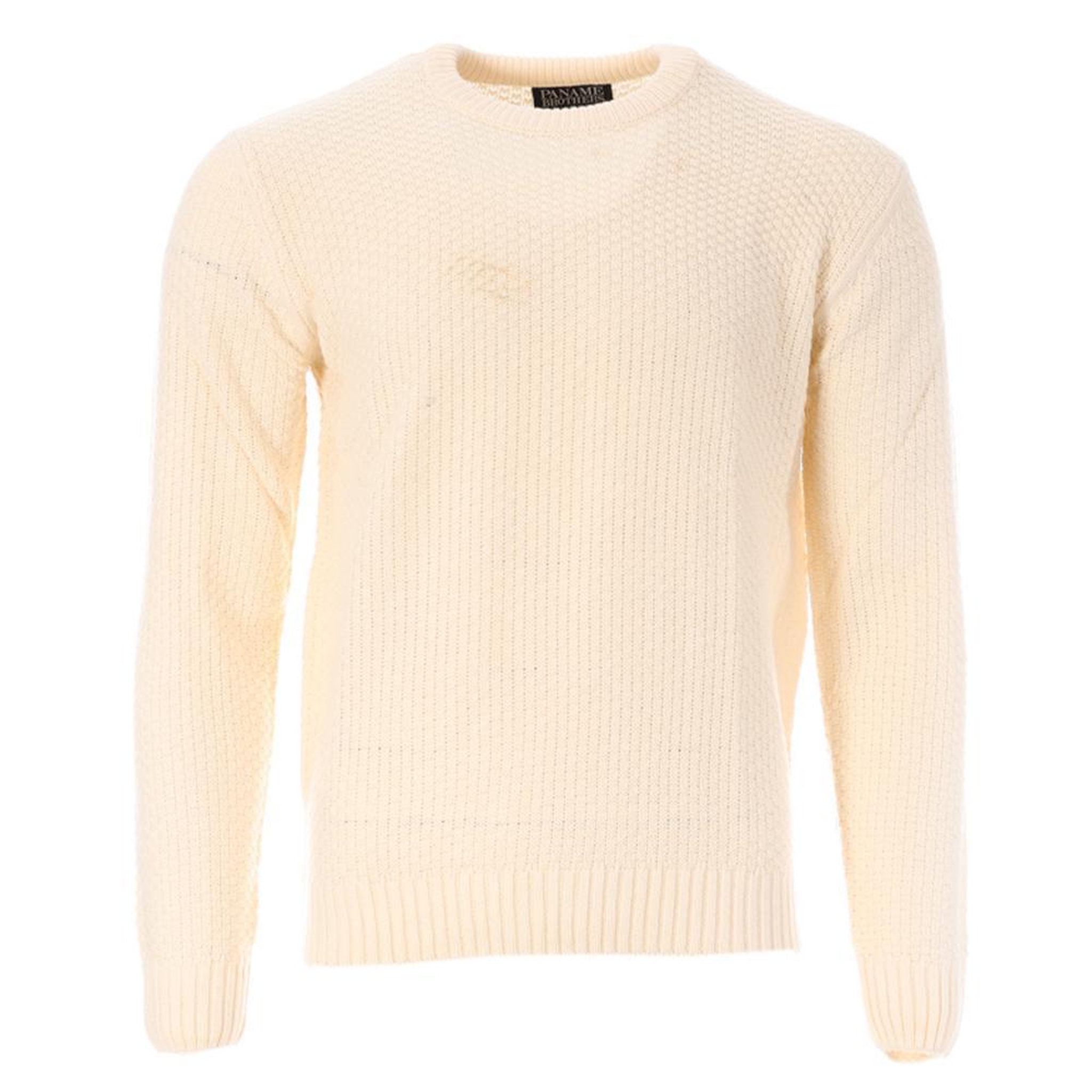PANAME BROTHERS Pull Écru Homme Paname Brothers 1018. Coloris disponibles : Beige