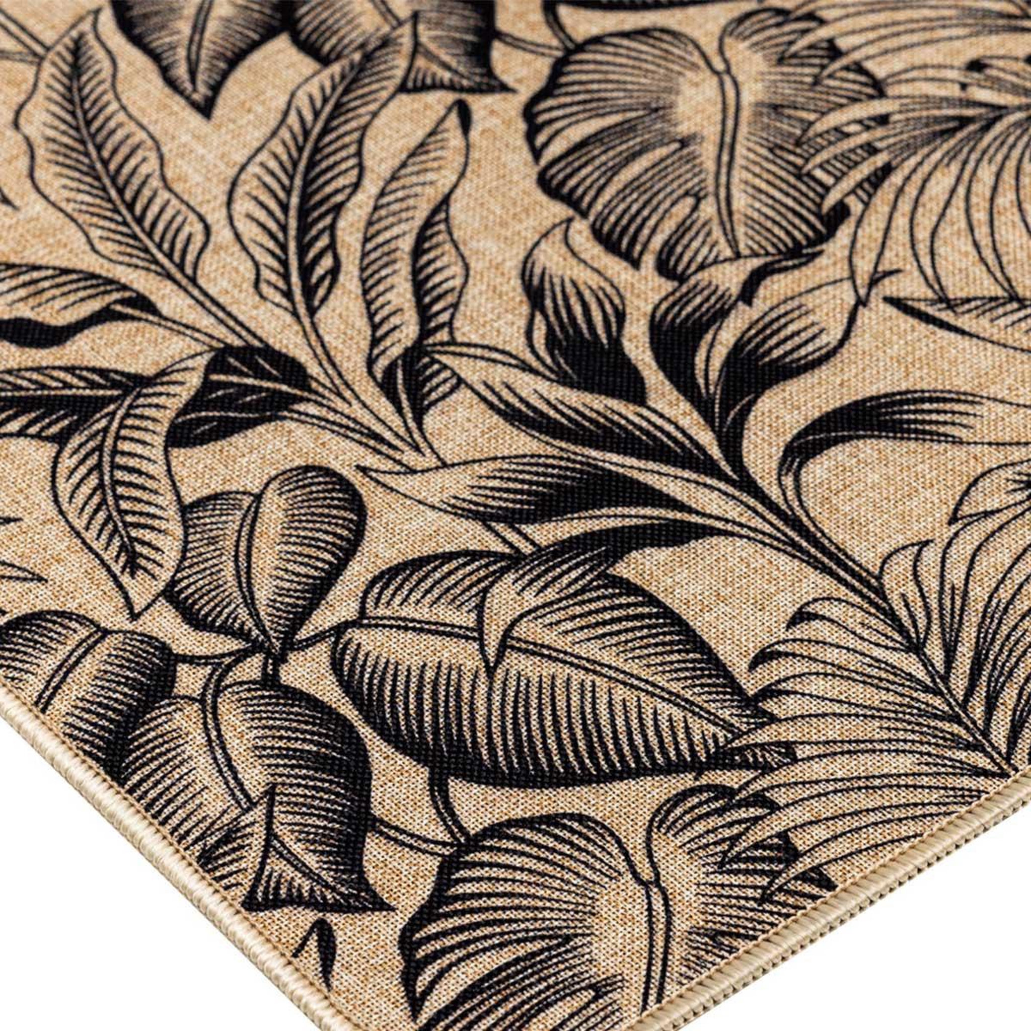 Voir la diapositive 2 : Douceur d'Intérieur Tapis déco imprimé  stylis  45x120cm naturel & noir