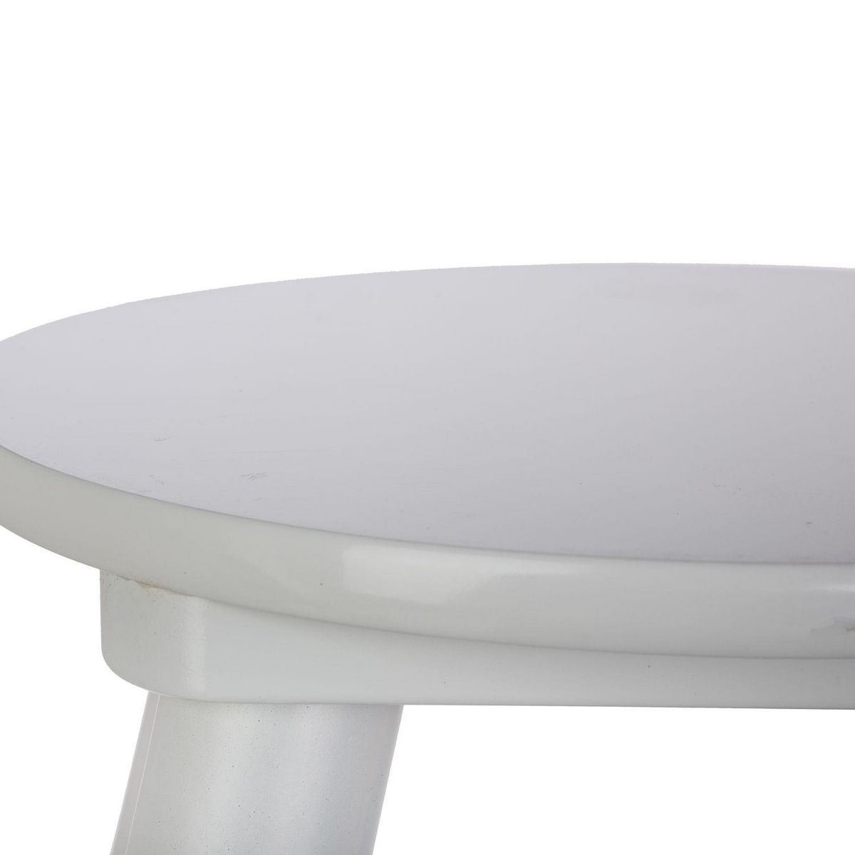ATMOSPHERA Tabouret enfant Douceur - Diam. 24 cm - Blanc