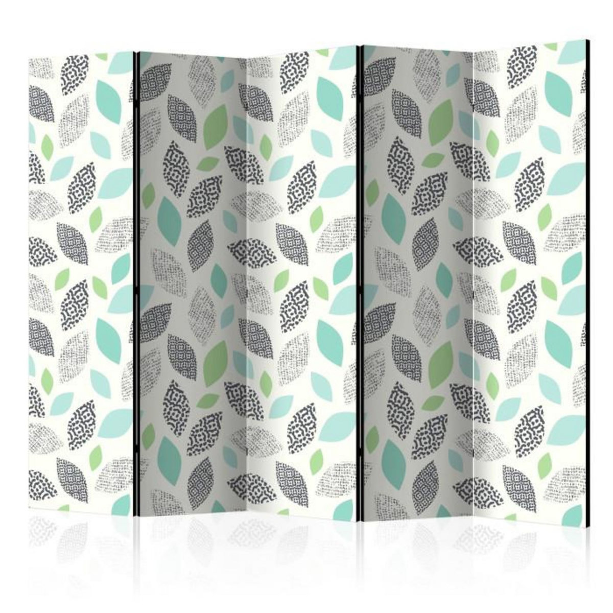 Paris Prix Paravent 5 Volets  Patterned Leaves  172x225cm