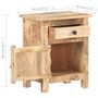 Voir la diapositive 6 : VIDAXL Table de chevet 40x30x50 cm Bois de manguier brut
