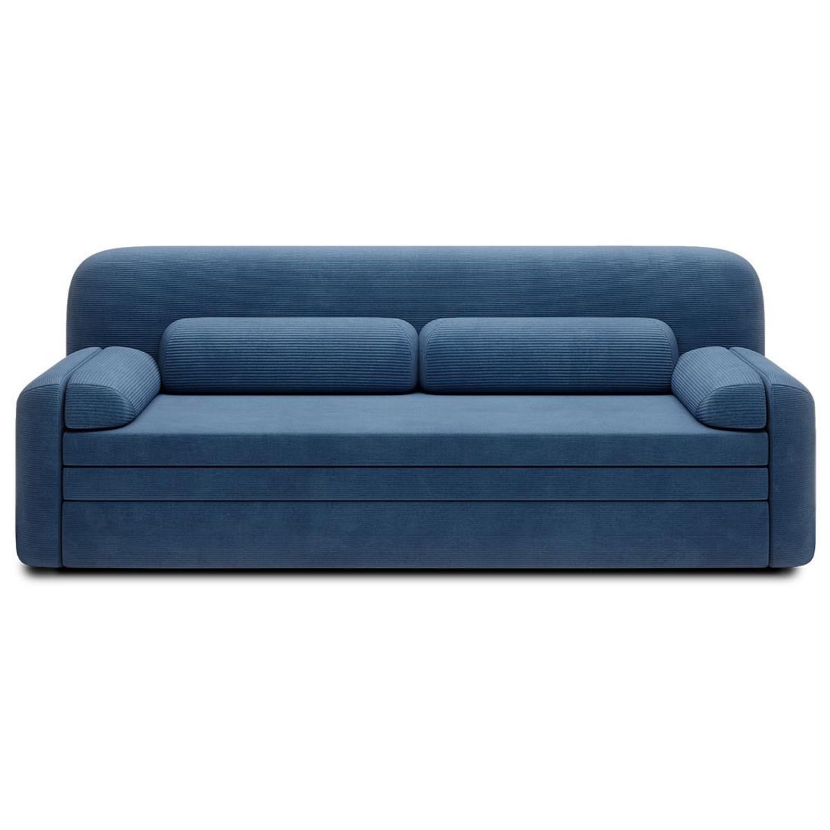 BEST MOBILIER Marius - canapé droit 3 places convertible avec coffre en velours côtelé