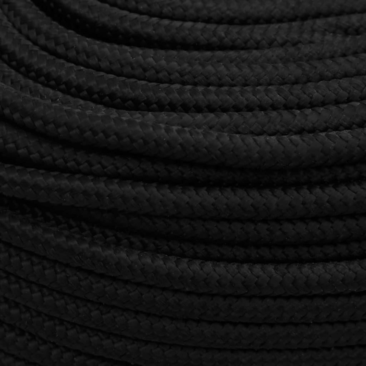 VIDAXL Corde de travail Noir 10 mm 250 m Polyester