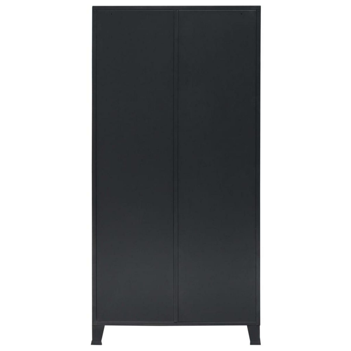 VIDAXL Garde-robe Metal de style industriel 90 x 40 x 180 cm Noir