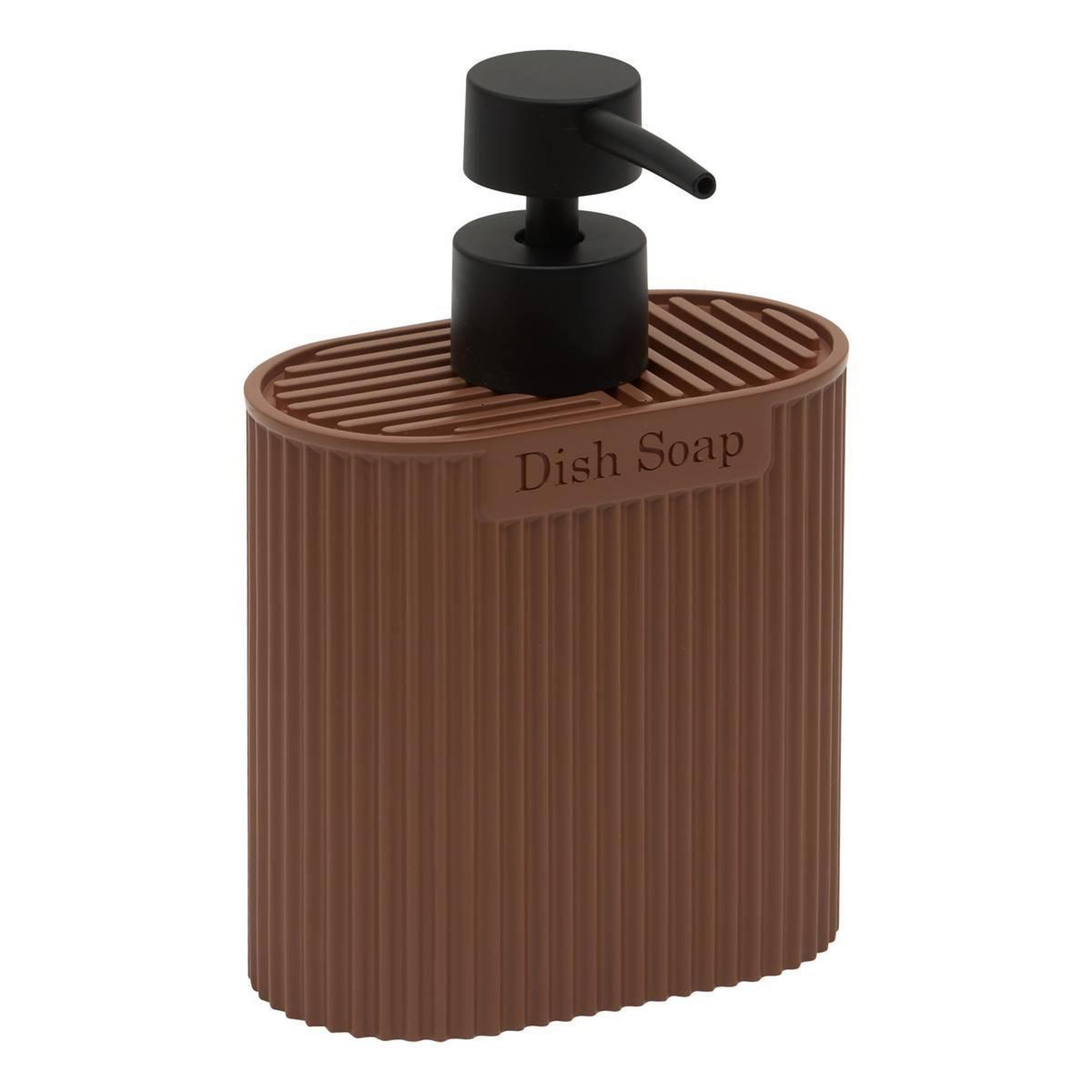 Voir la diapositive 3 : FIVE Lot de 2 distributeurs de savon  terra  24cm marron