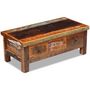 Voir la diapositive 2 : VIDAXL Table basse a tiroirs Bois de recuperation 90x45x35 cm
