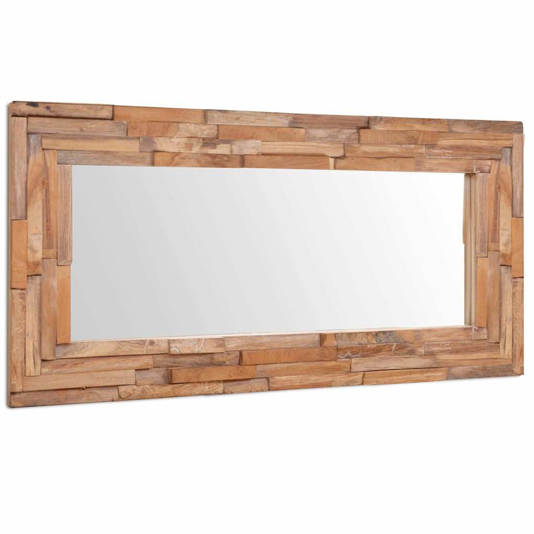 Voir la diapositive 2 : VIDAXL Miroir decoratif teck 120x60 cm rectangulaire