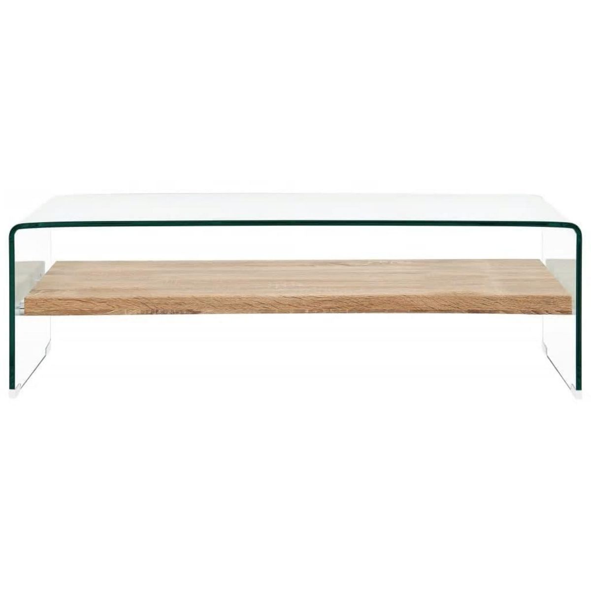 VIDAXL Table basse Clair 98x45x31 cm Verre trempe