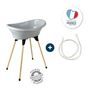 Voir la diapositive 2 : THERMOBABY THERMOBABY Kit baignoire VASCO Gris charme : baignoire + pieds + tuyau de vidange