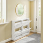 Voir la diapositive 5 : SOBUY Armoire à chaussures Blanc 105x48x78 cm FSR216-W