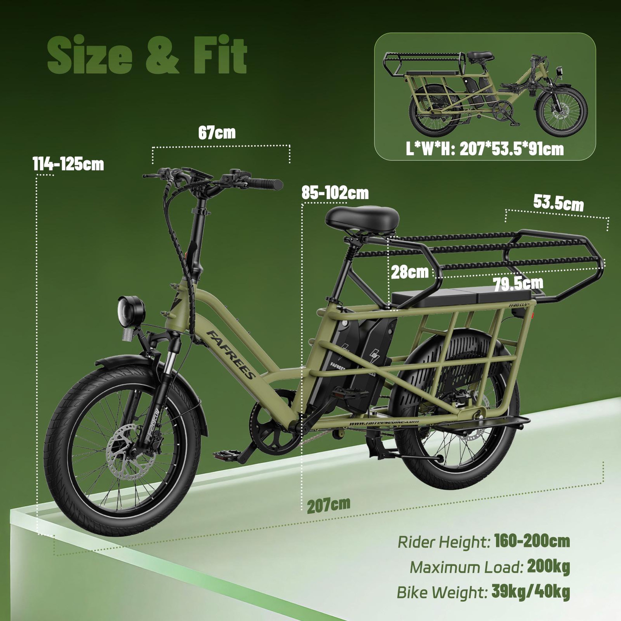 Voir la diapositive 6 : FAFREES Vélo cargo électrique familial fafrees ff20 cuv