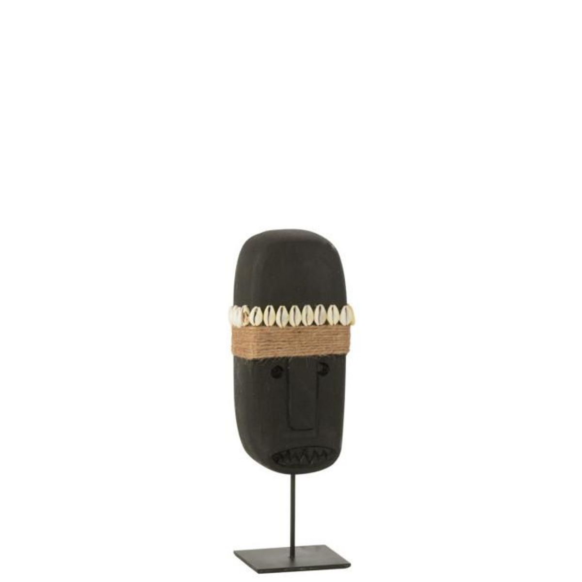 Paris Prix Statuette Déco Masque en Pierre  Olivier  27cm Noir