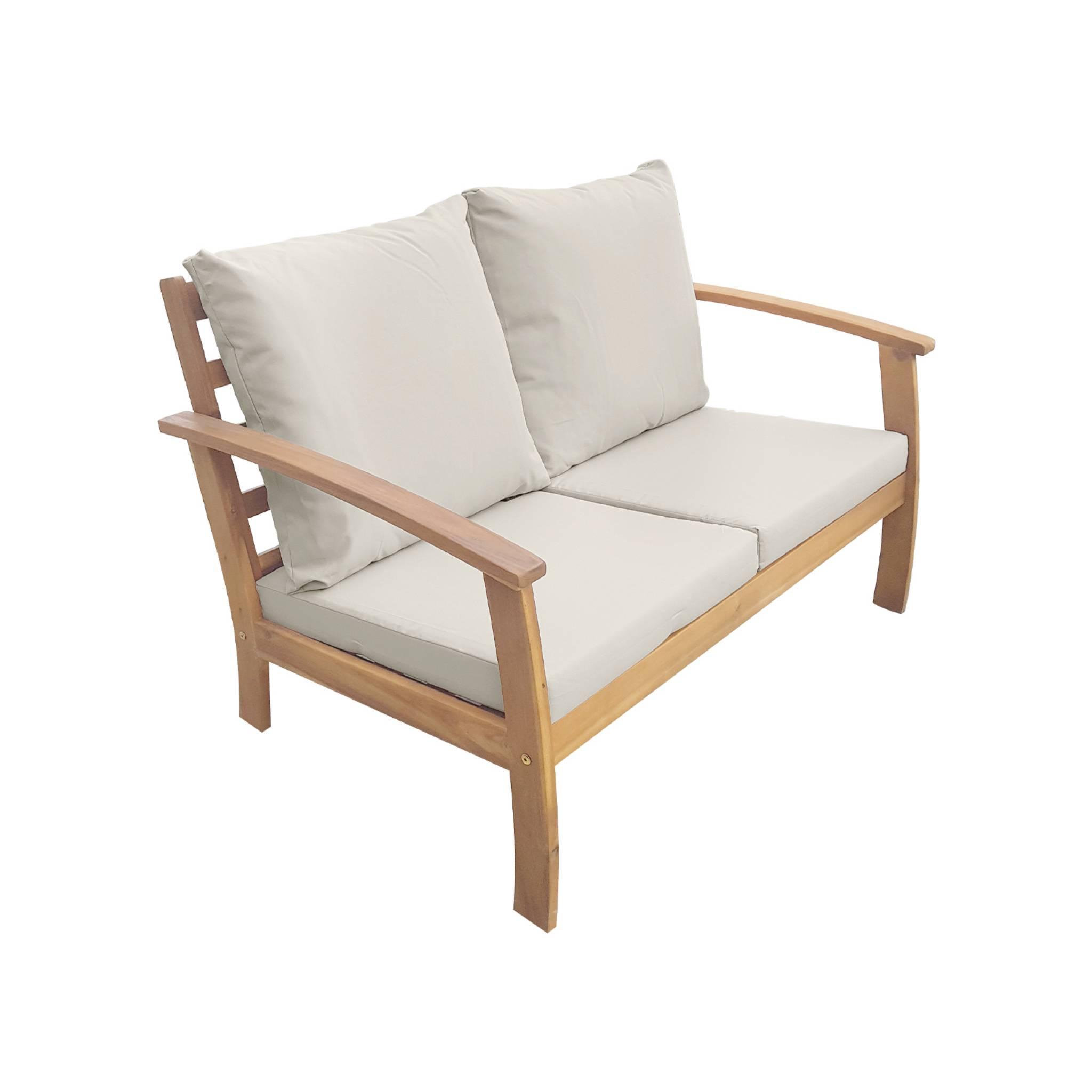 Voir la diapositive 5 : SWEEEK Salon de jardin en bois 4 places - Ushuaïa - Canapé, fauteuils et table basse en acacia, design