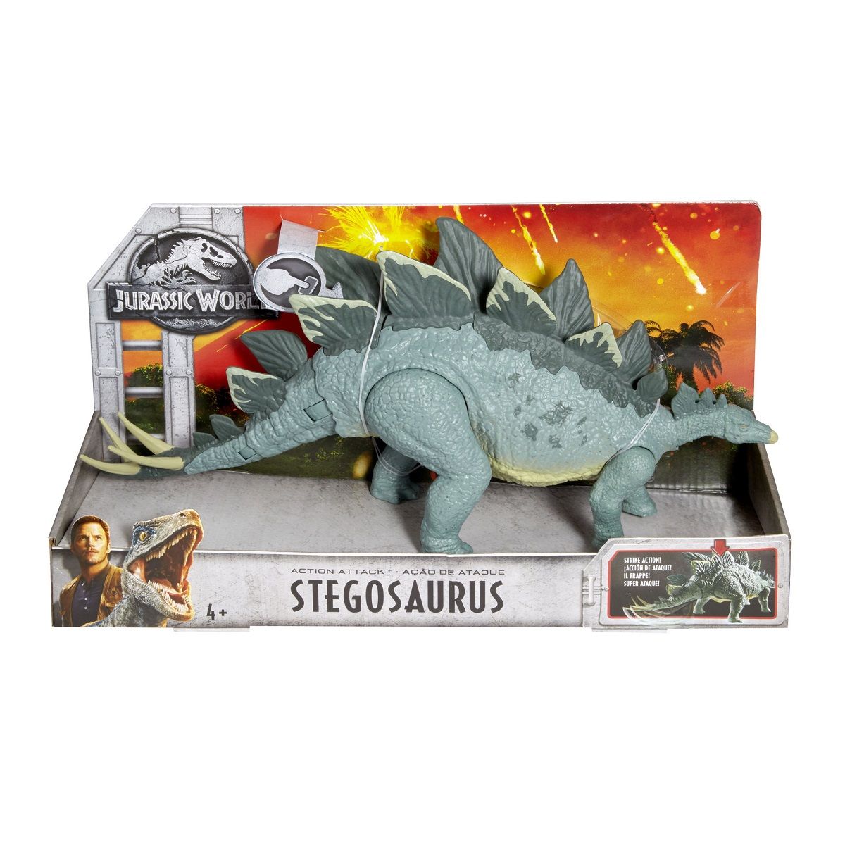 MATTEL  Figurine Dinosaure attaque Stegosaurus - Jurassic World 
