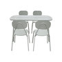 Voir la diapositive 2 : SWEEEK Table de jardin aluminium + 4 assises gris - Avelia