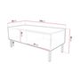 Voir la diapositive 6 : BEST MOBILIER Celeste - table basse - 2 portes - 120 cm