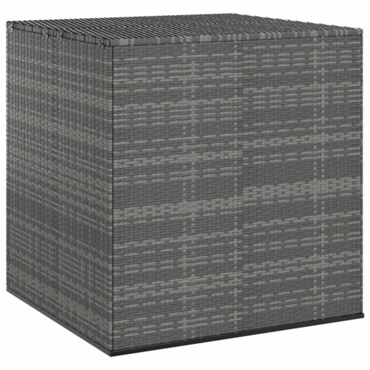 VIDAXL Boîte à coussins de jardin Résine tressée 100x97,5x104 cm Gris