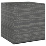 VIDAXL Boîte à coussins de jardin Résine tressée 100x97,5x104 cm Gris