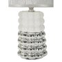 Voir la diapositive 2 : Paris Prix Lampe à Poser en Céramique  Lace  33cm Argent & Blanc