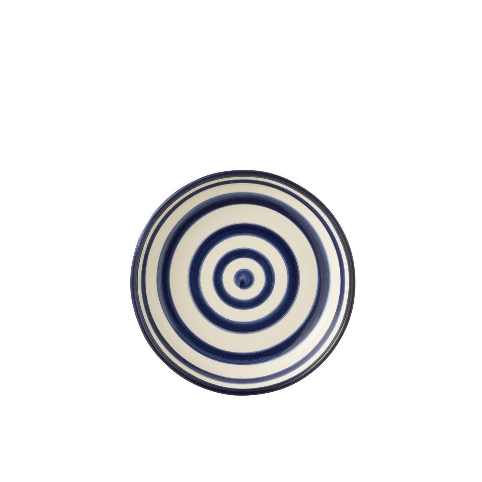 Voir la diapositive 2 : J-LINE Coupelle basse en céramique  granada rayure  25cm bleu cobalt