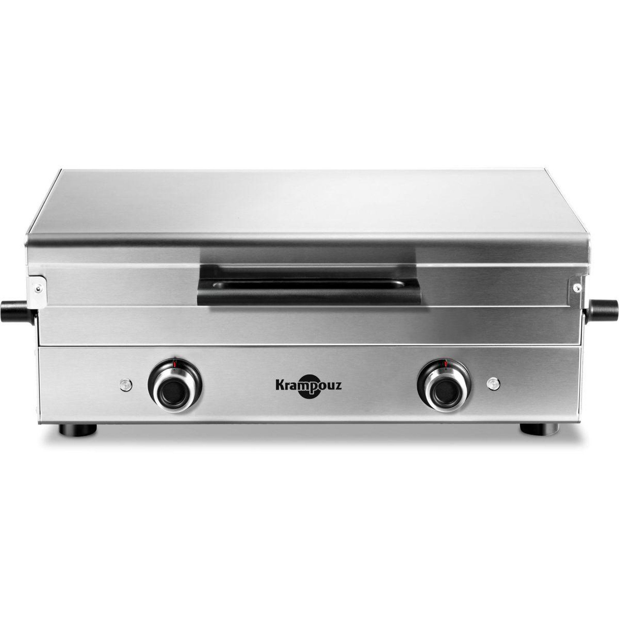 KRAMPOUZ Plancha électrique Club inox 2 brûleurs à poser, 65.5x39.5 cm