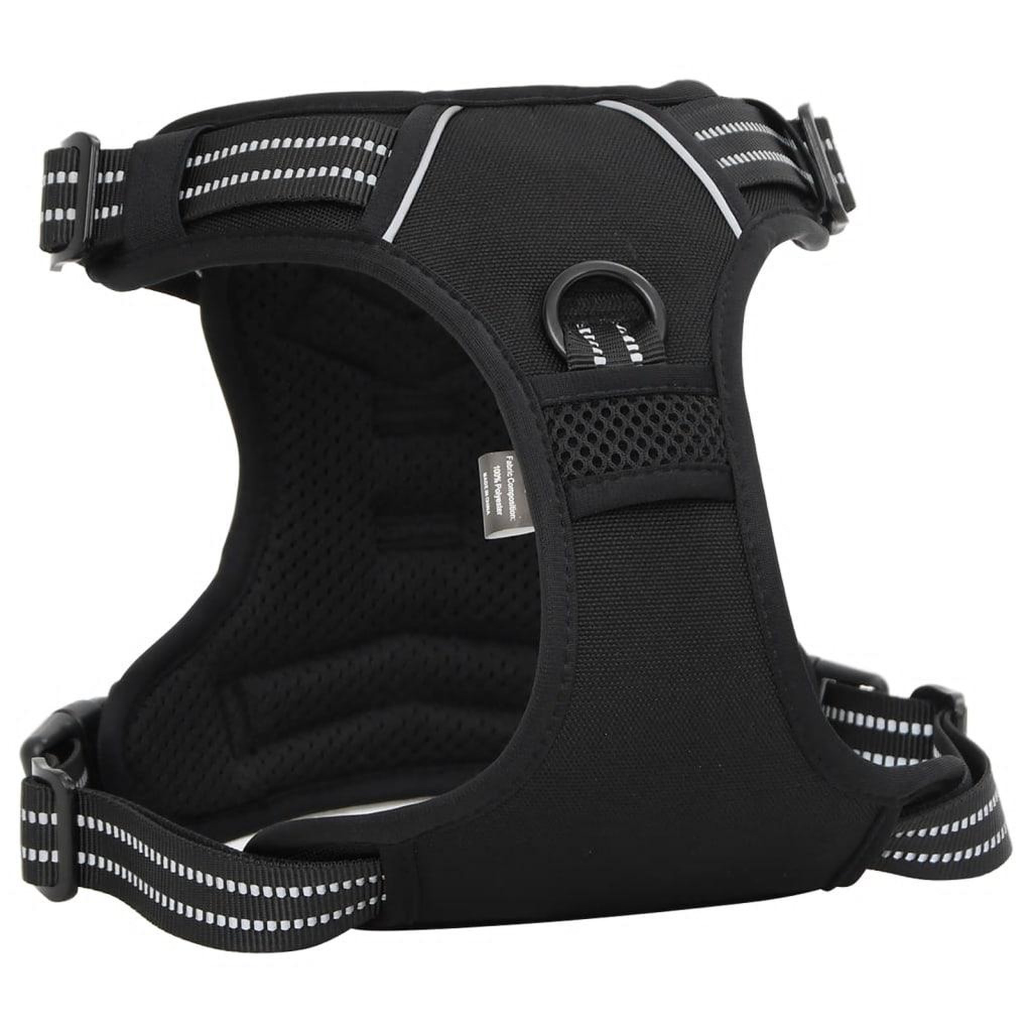 Voir la diapositive 5 : VIDAXL Harnais pour chien avec bandes reflechissantes reglables noir M