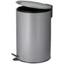 Voir la diapositive 2 : Kela line Poubelle 12l mats 38cm metal*gris clair*n - 10640