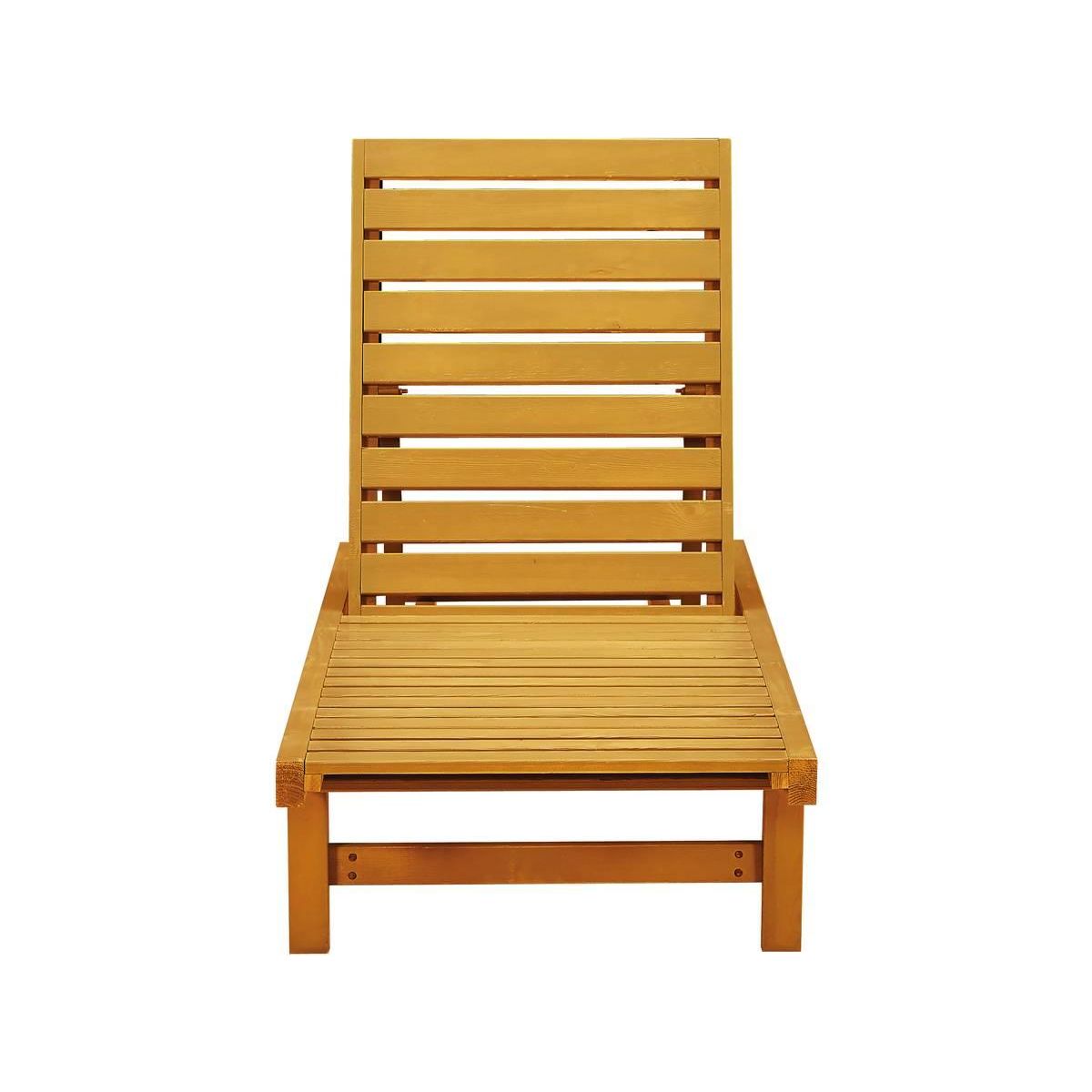 Habitat et Jardin Lot de 2 bains de soleil en bois  Rawai  - Marron clair