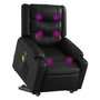 Voir la diapositive 3 : VIDAXL Fauteuil inclinable de massage Noir Similicuir