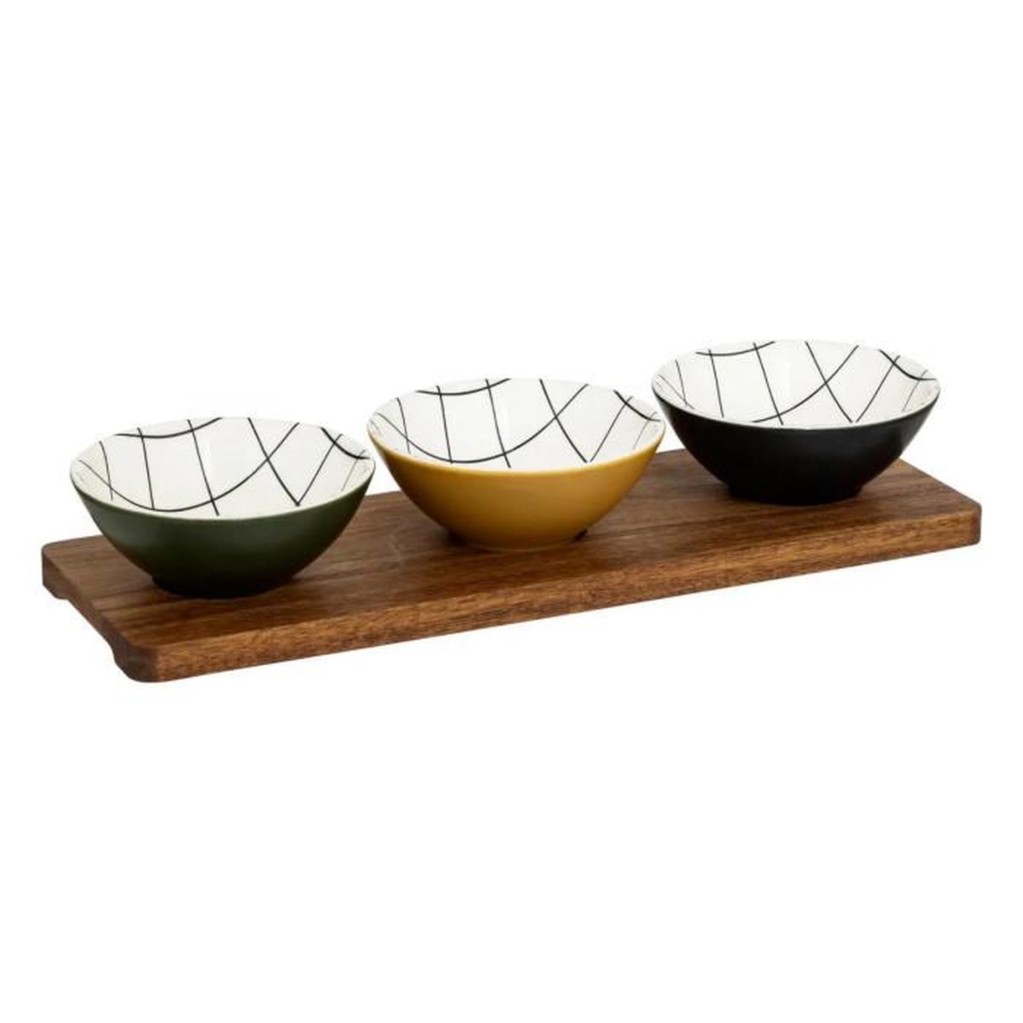 SECRET DE GOURMET Service Apéritif 4 Pièces  Family Corner  37cm Multicolore