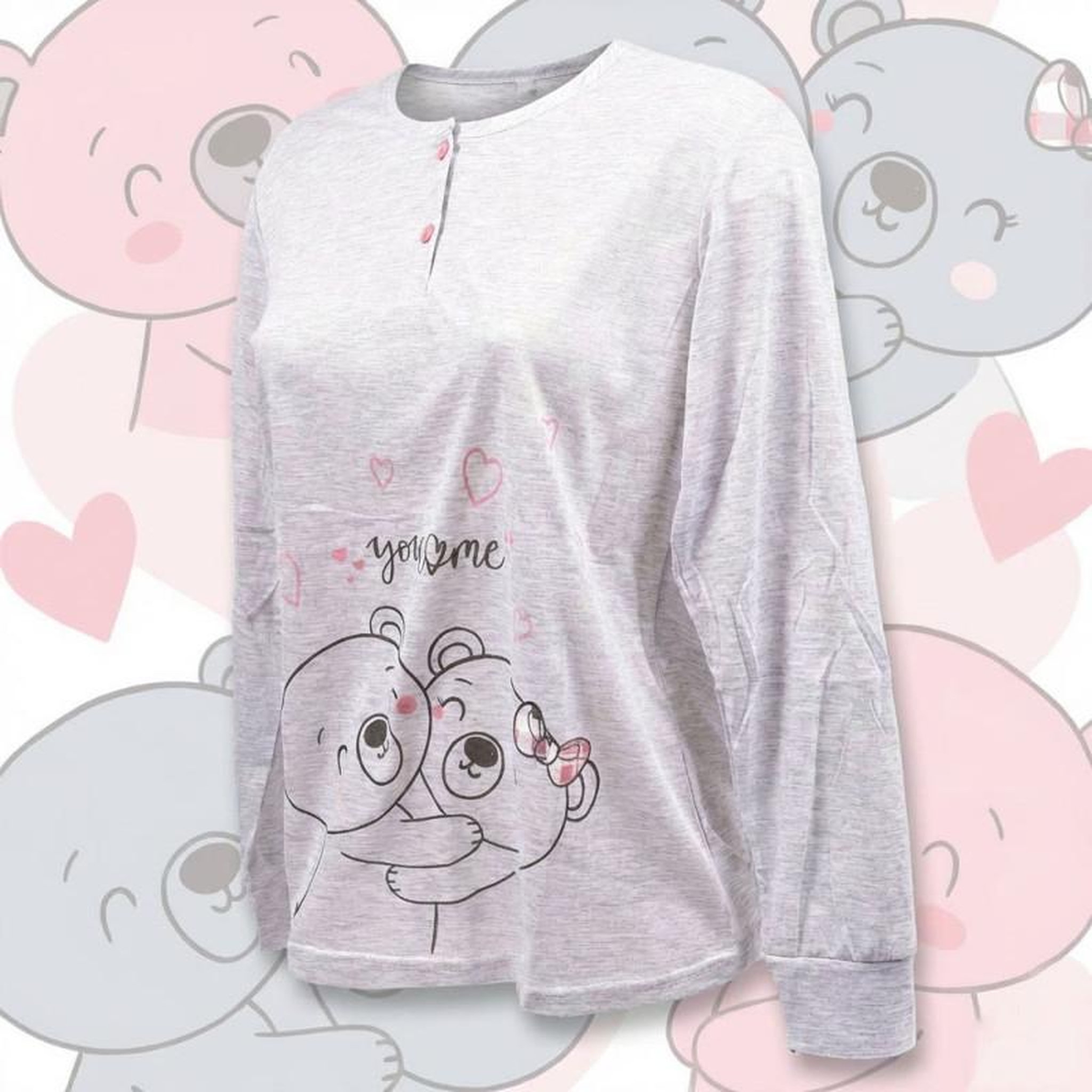 Voir la diapositive 3 : OZABI OZABI Ensemble Pyjama Long Femme Haut Manches Longues