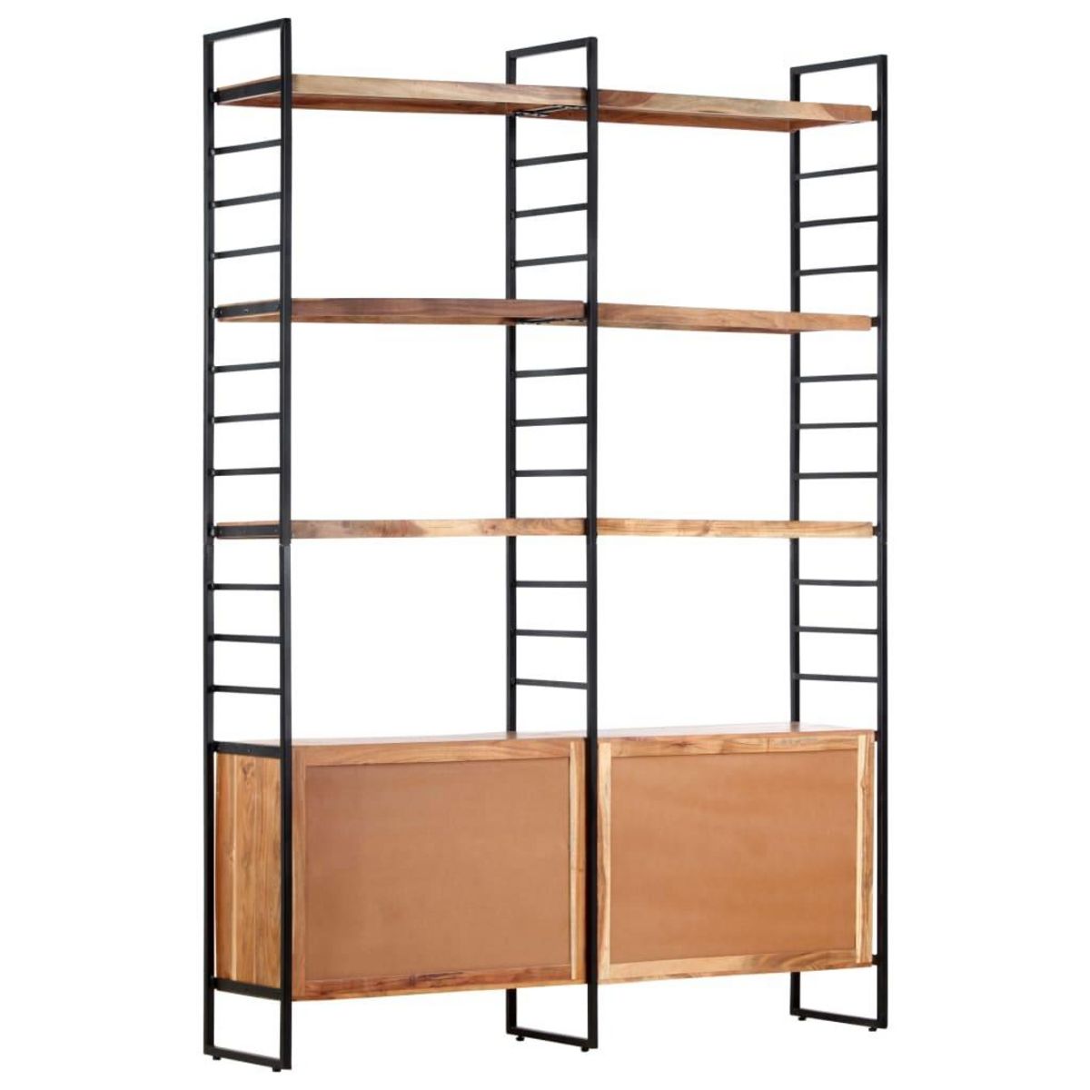 VIDAXL Bibliotheque a 4 niveaux 124x30x180 cm Bois d'acacia massif