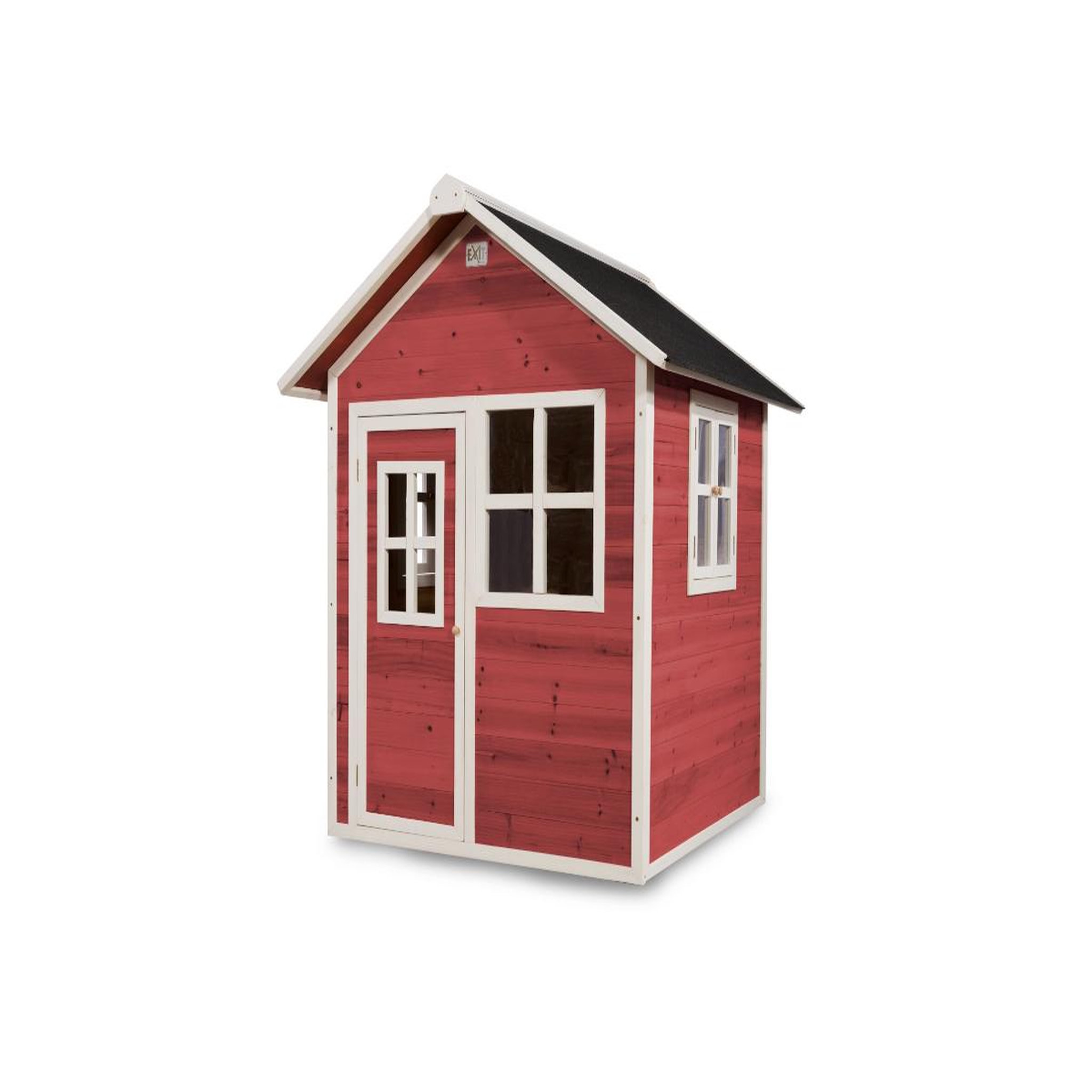 EXIT TOYS Maisonnette en bois pour enfants loft 100 rouge - exit toys