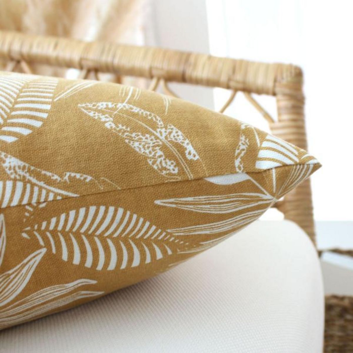 Paris Prix Coussin Déco à Motifs  Hévéa  40x40cm Miel