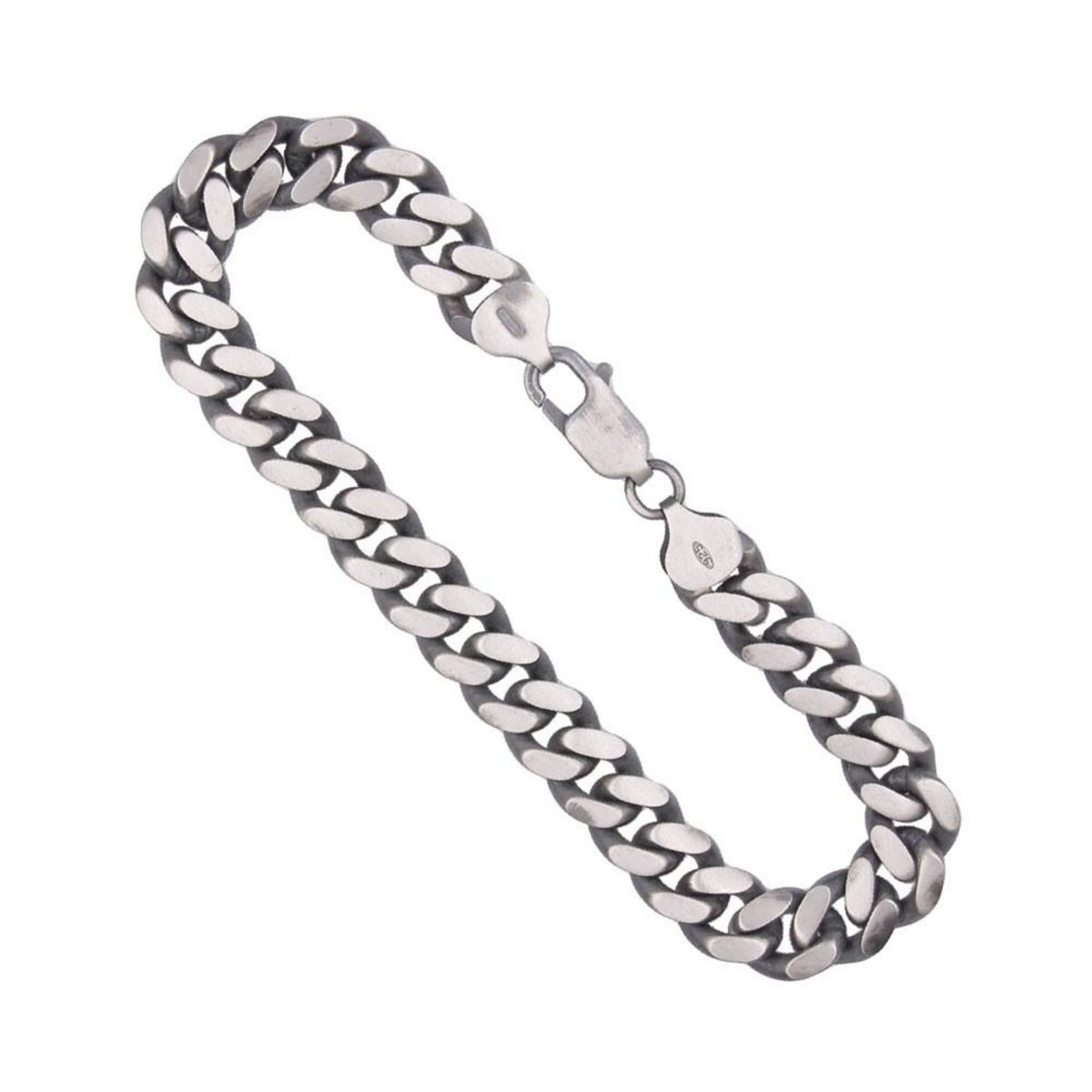 L'ATELIER D'AZUR Bracelet Argent Massif 925/000 Maille Cubaine - Homme