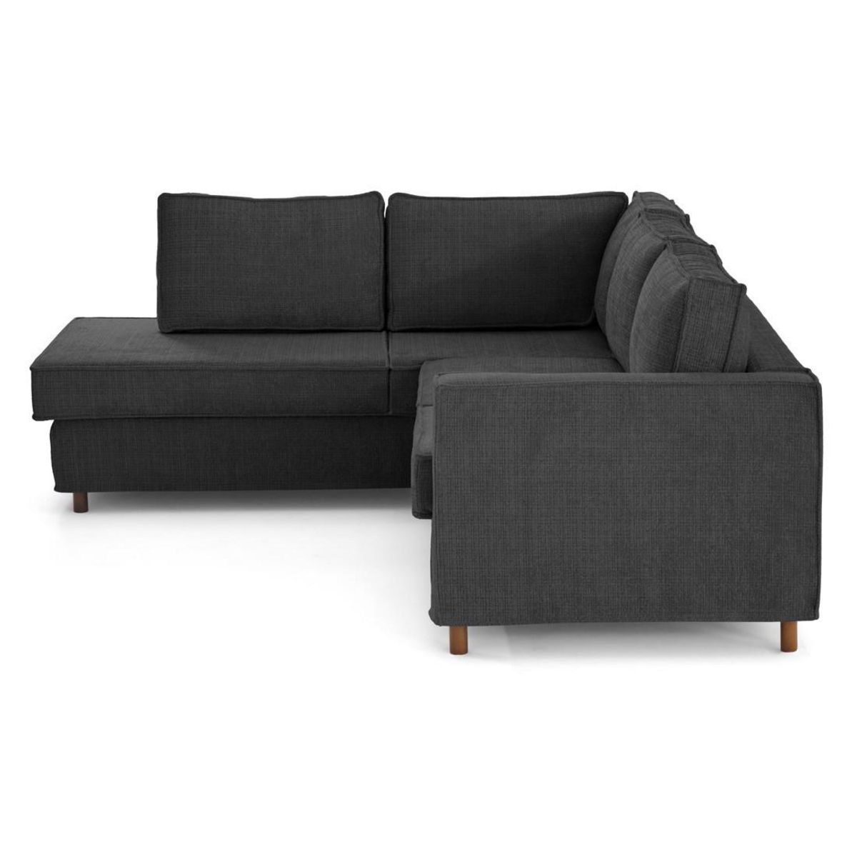 LISA DESIGN Jake - canapé déhoussable d'angle gauche 5 places en velours texturé