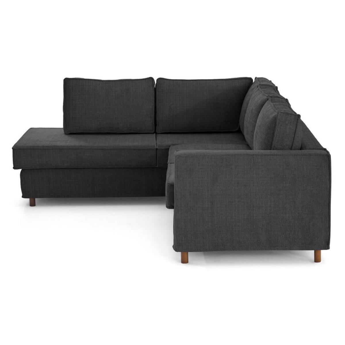 LISA DESIGN Jake - canapé déhoussable d'angle gauche 5 places en velours texturé