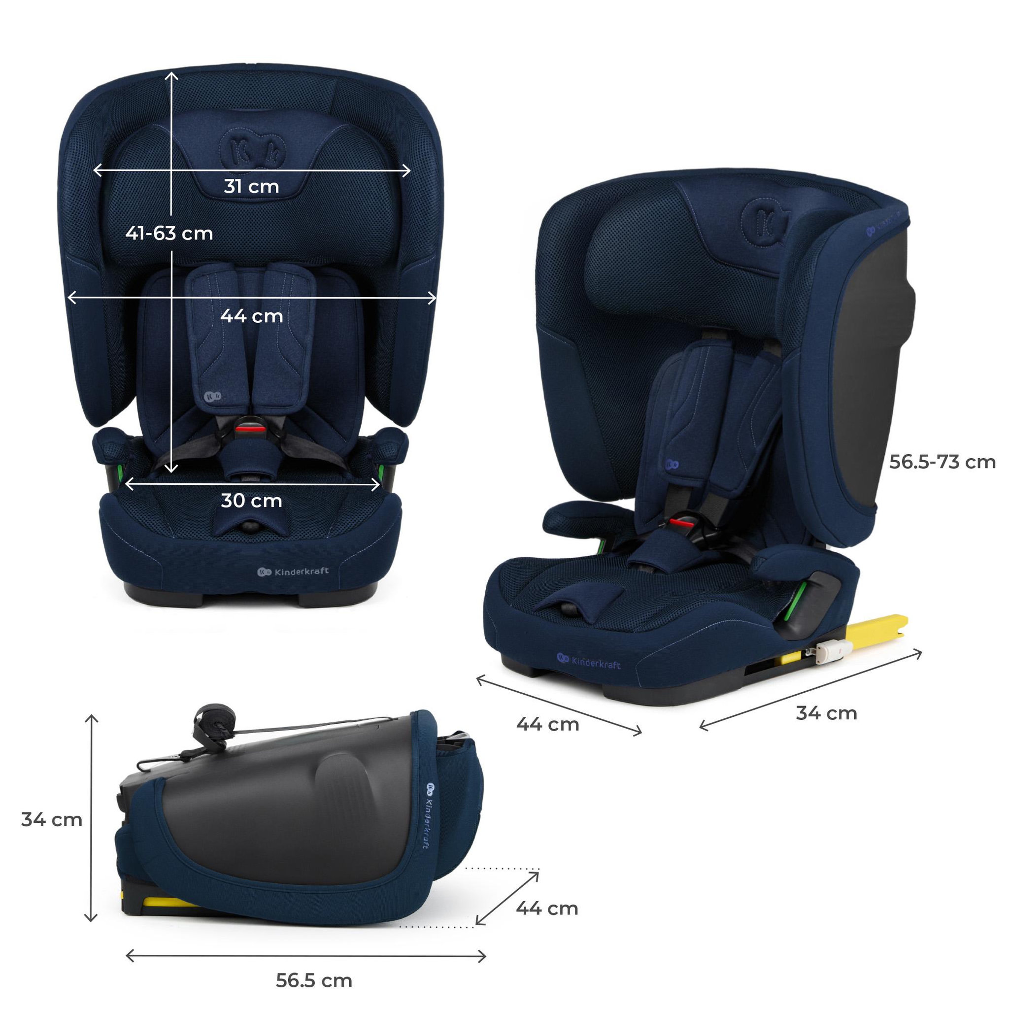 Voir la diapositive 6 : KINDERKRAFT Siege auto fix2go i size 76 150cm pratique confort