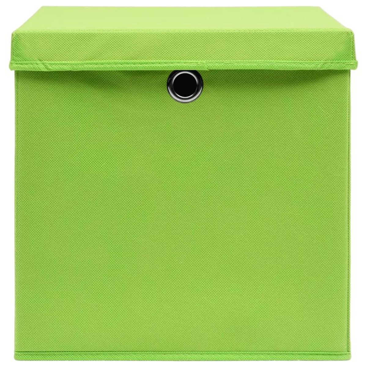 VIDAXL Boîtes de rangement avec couvercles 4 pcs 28x28x28 cm Vert