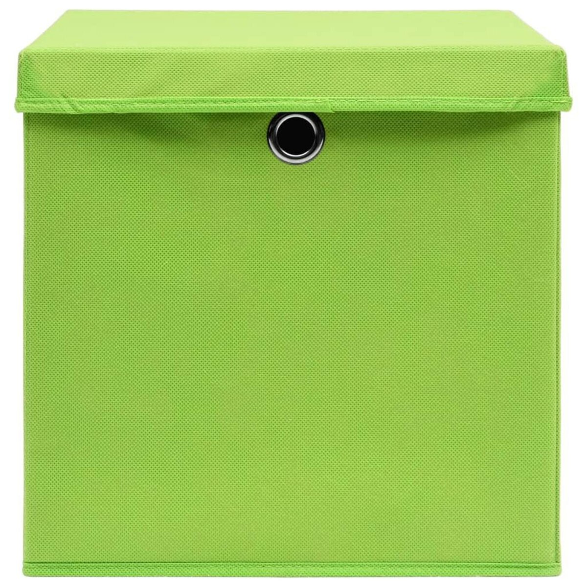 VIDAXL Boîtes de rangement avec couvercles 4 pcs 28x28x28 cm Vert
