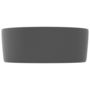 Voir la diapositive 4 : VIDAXL Lavabo rond de luxe Gris fonce mat 40x15 cm Ceramique