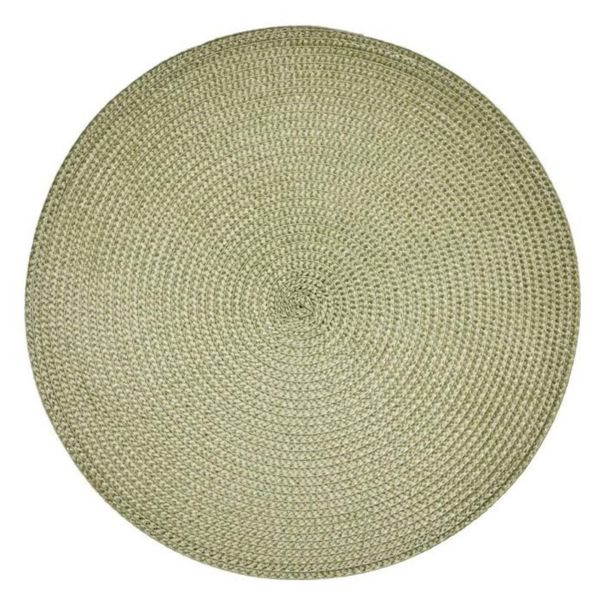SECRET DE GOURMET Set de Table Rond  Tressé  38cm Vert Olive