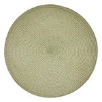 SECRET DE GOURMET Set de Table Rond  Tressé  38cm Vert Olive