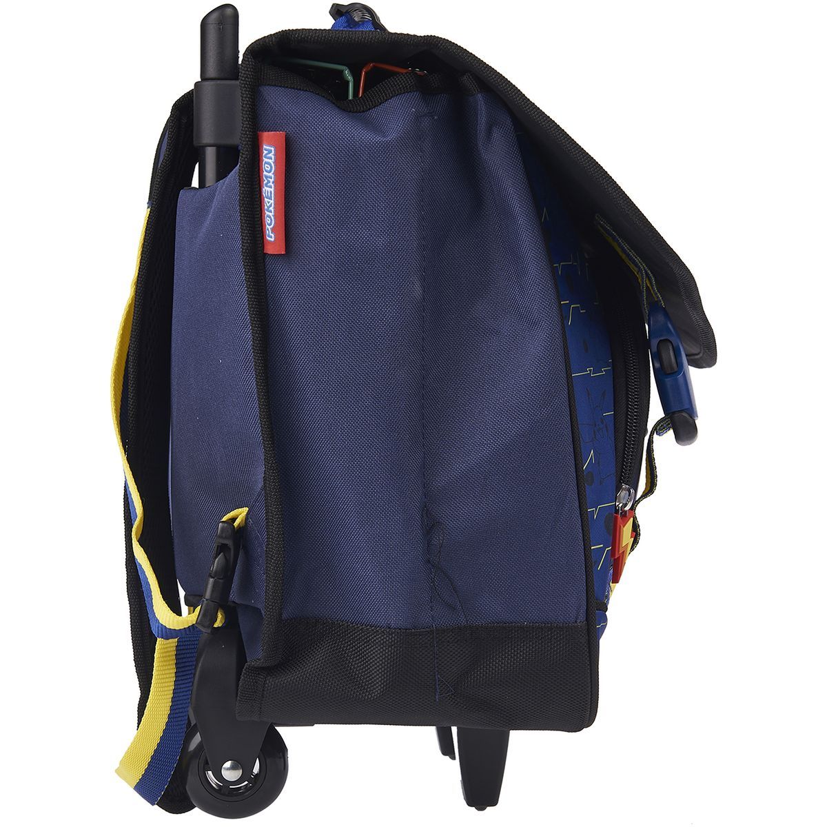 NINTENDO Cartable à roulettes 41 cm CM1/CM2 bleu et jaune Pokemon