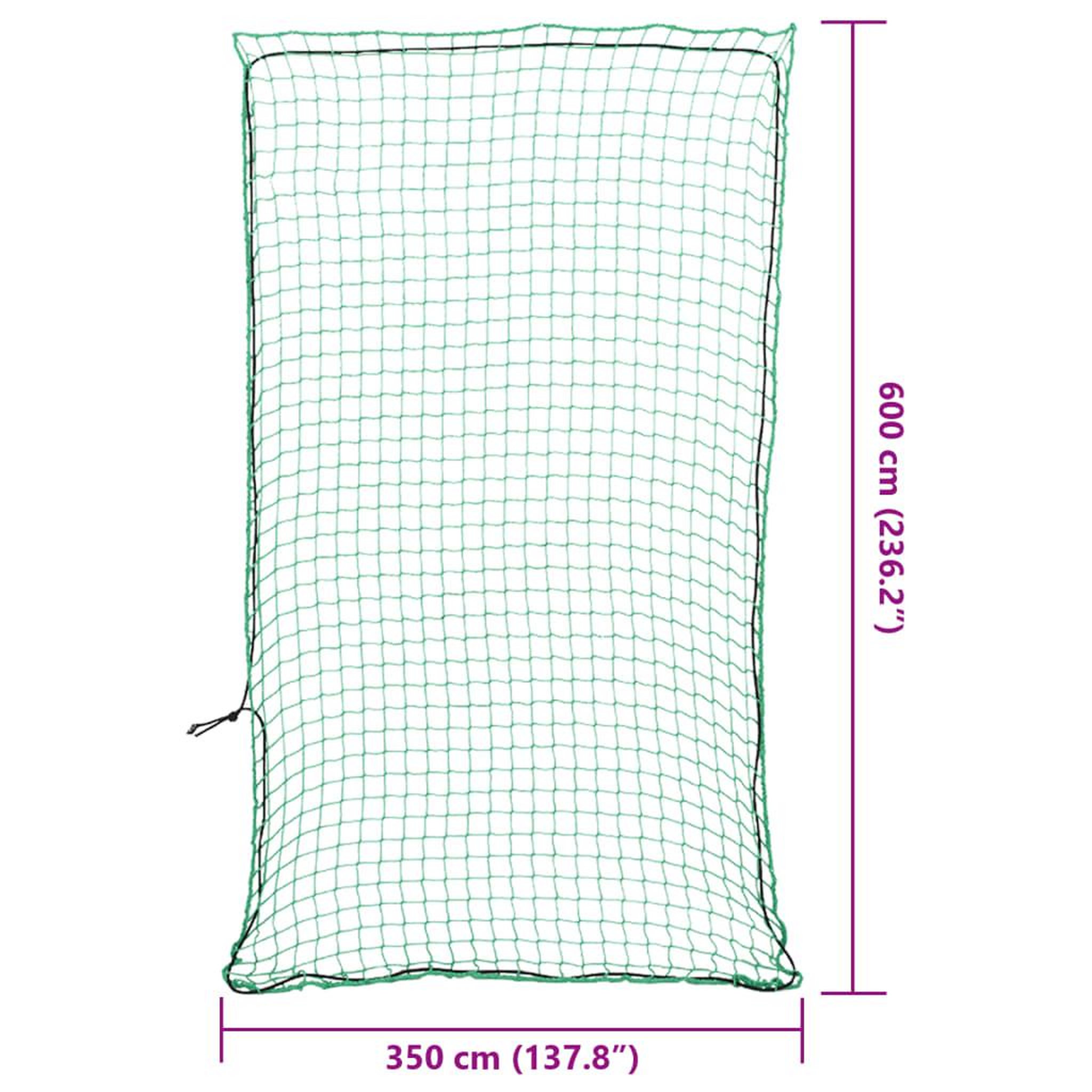 Voir la diapositive 6 : VIDAXL Filet pour remorque avec corde elastique vert 6x3,5 m PP